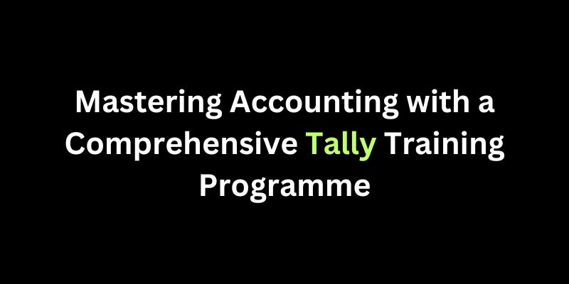 Mastering Accounting with a Comprehensive Tally Training Programme